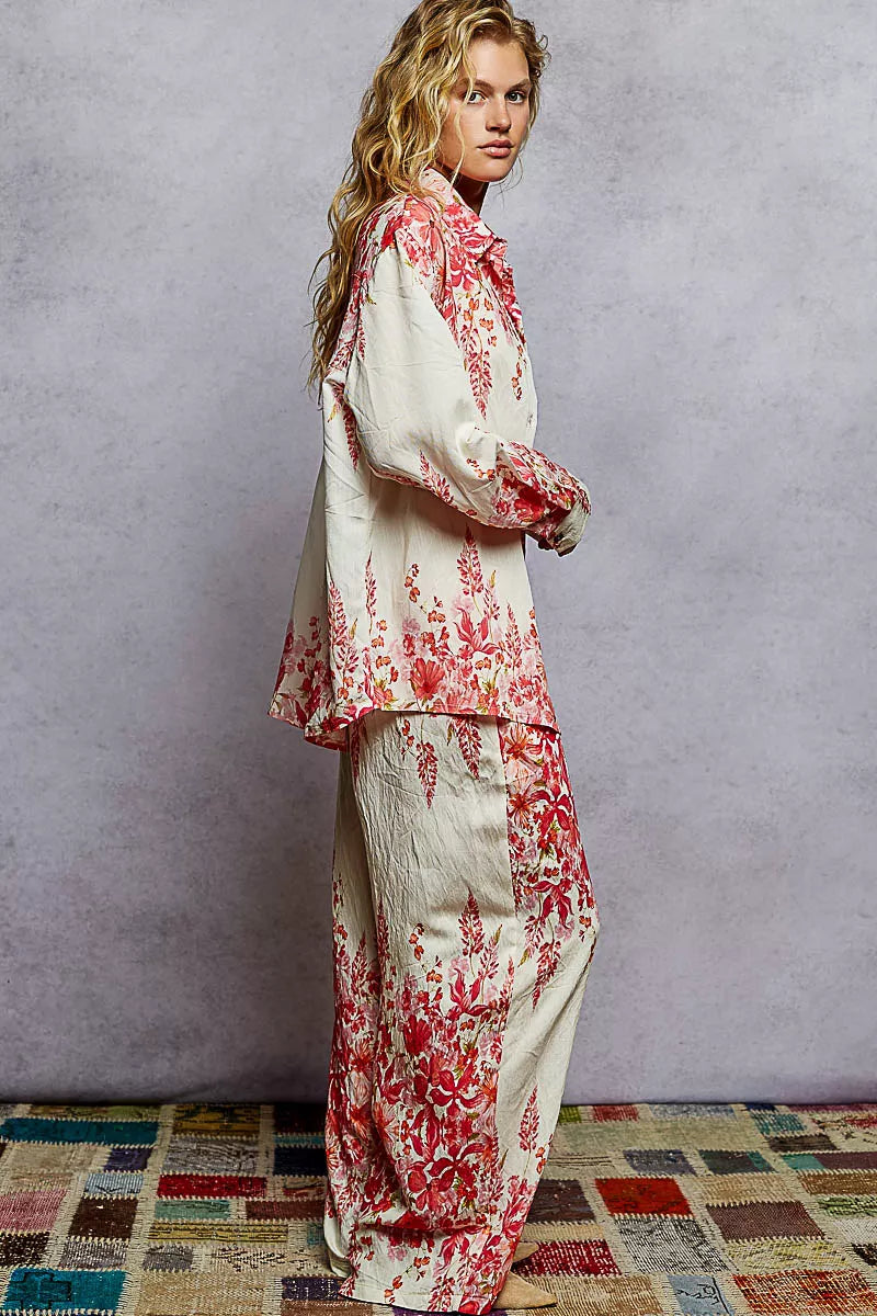 POL Floral Printed Woven Wide Leg Drawstring Pants-Pants-Trendsi-[option4]-[option5]-[option6]-[option7]-[option8]-Shop-Boutique-Clothing-for-Women-Online
