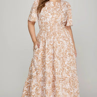 She + Sky Printed Notched Woven Tiered Pintuck Maxi Dress with Side Pockets-Dresses-Trendsi-[option4]-[option5]-[option6]-[option7]-[option8]-Shop-Boutique-Clothing-for-Women-Online