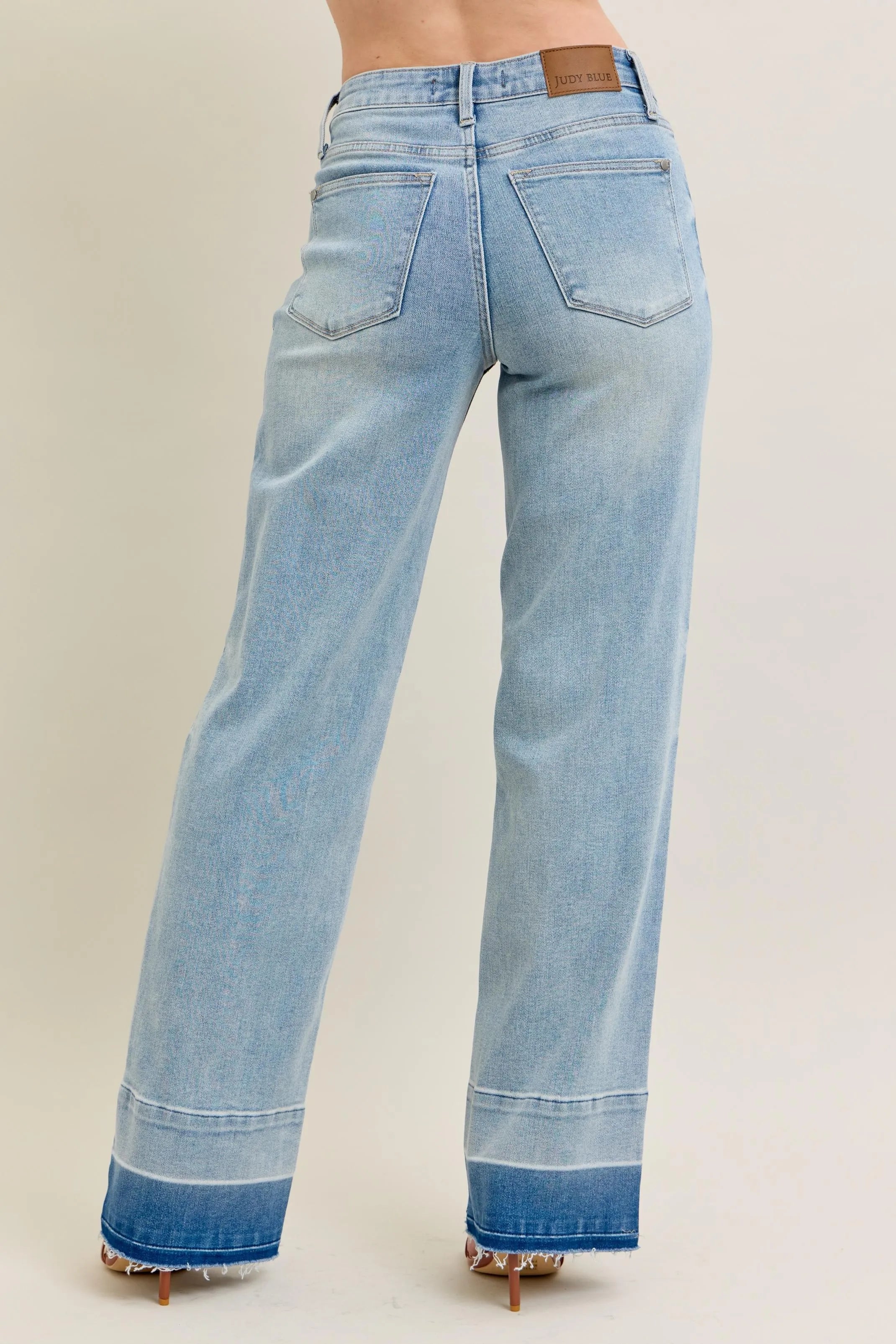 Judy Blue Release Hem Wide Leg Jeans-Trendsi-[option4]-[option5]-[option6]-[option7]-[option8]-Shop-Boutique-Clothing-for-Women-Online