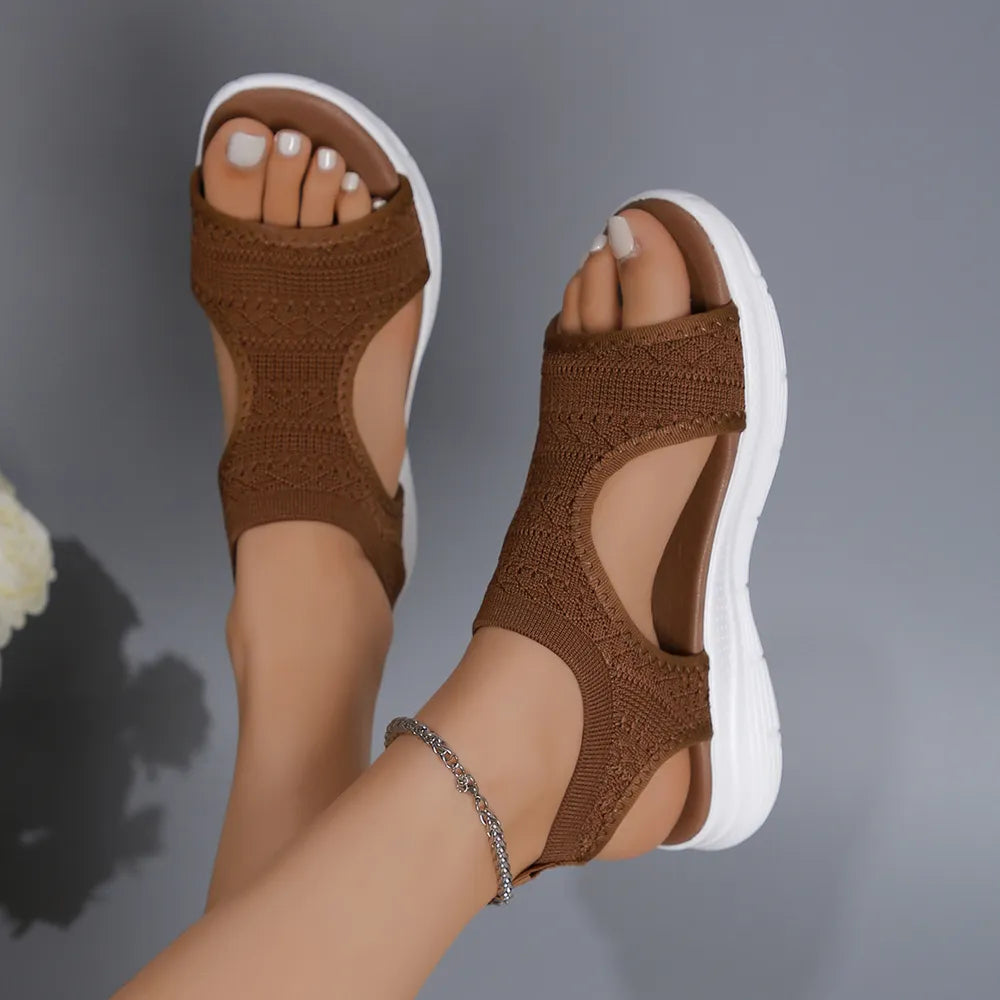 Peep Toe Solid Color Sandals-130 Sandals-Trendsi-[option4]-[option5]-[option6]-[option7]-[option8]-Shop-Boutique-Clothing-for-Women-Online