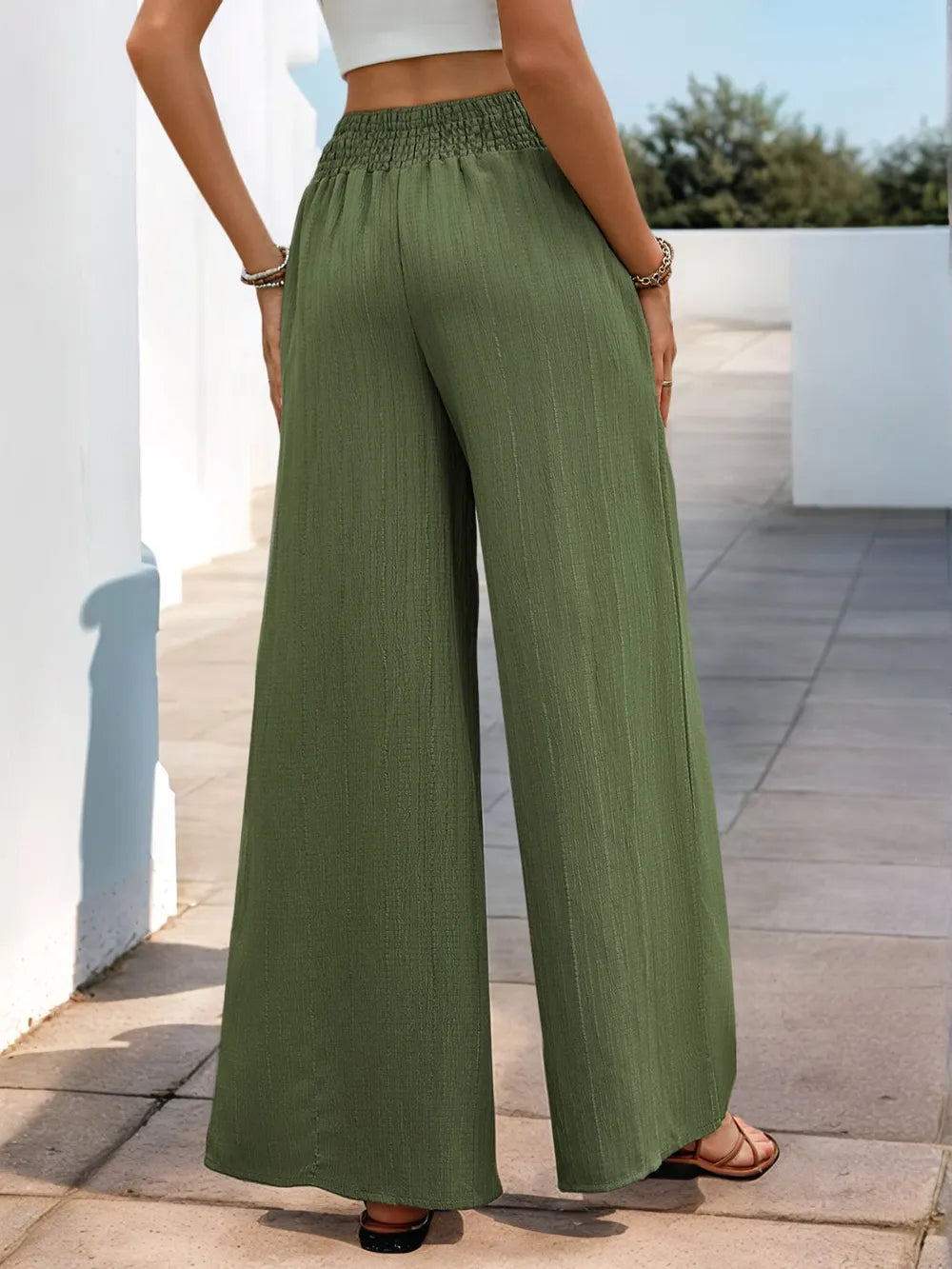 Perfee Smocked Wide Leg Pants-Pants-Trendsi-[option4]-[option5]-[option6]-[option7]-[option8]-Shop-Boutique-Clothing-for-Women-Online