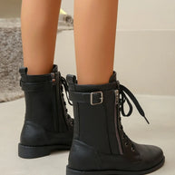 PU Leather Lace-Up Boots-Boots-Trendsi-[option4]-[option5]-[option6]-[option7]-[option8]-Shop-Boutique-Clothing-for-Women-Online