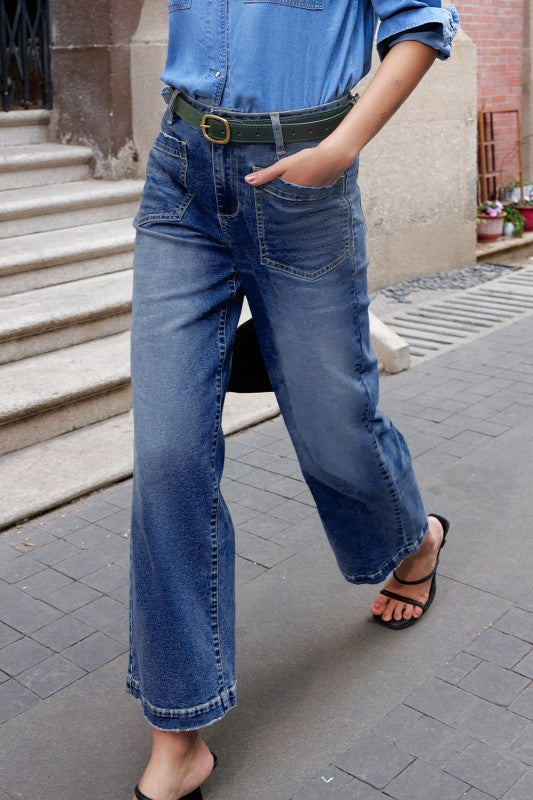 Denim Patch Pocket Shift Jeans-JUNIPER BLVD-[option4]-[option5]-[option6]-[option7]-[option8]-Shop-Boutique-Clothing-for-Women-Online