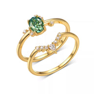 1 Carat Moissanite 925 Sterling Silver 2 Piece Ring-ring-Trendsi-[option4]-[option5]-[option6]-[option7]-[option8]-Shop-Boutique-Clothing-for-Women-Online