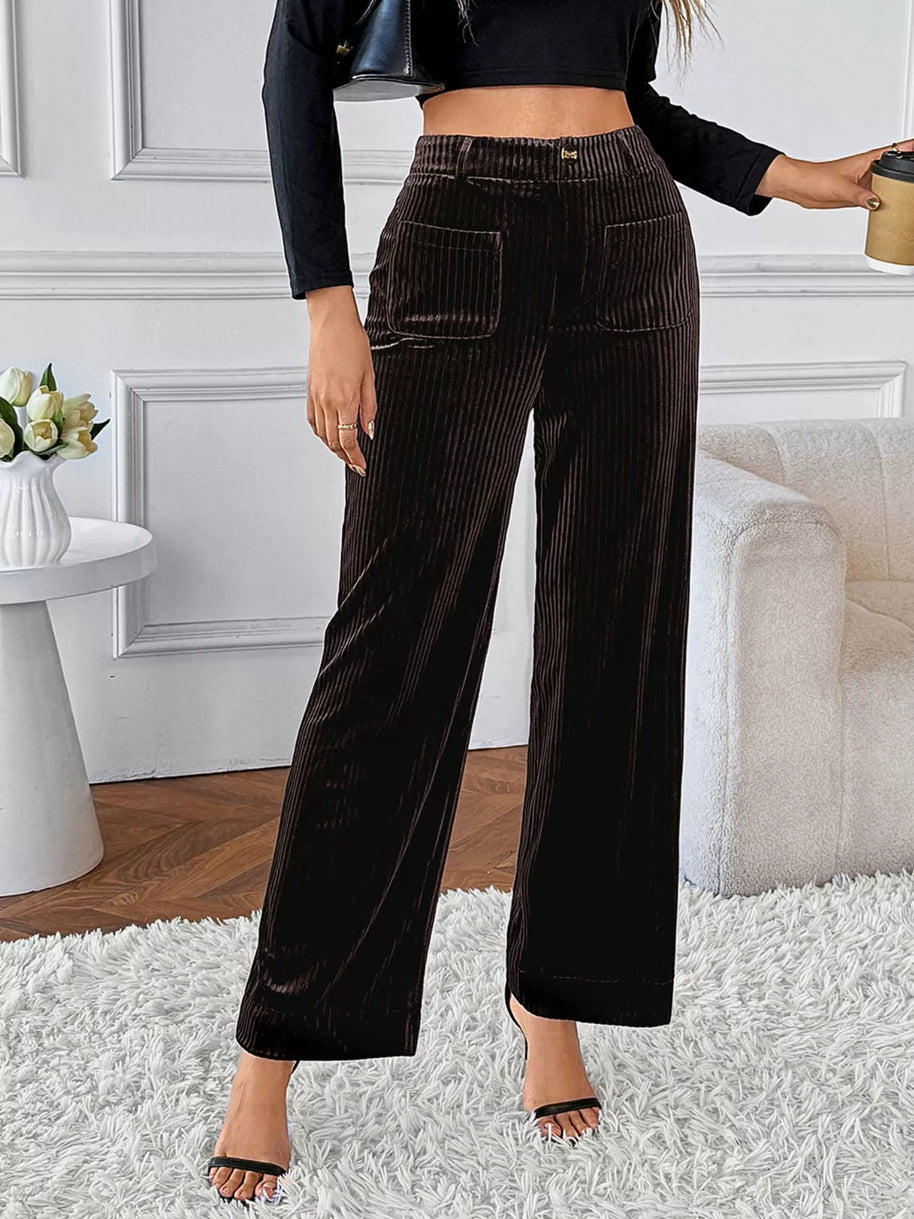 High-Waisted Wide-Leg Pants-Pants-Trendsi-[option4]-[option5]-[option6]-[option7]-[option8]-Shop-Boutique-Clothing-for-Women-Online
