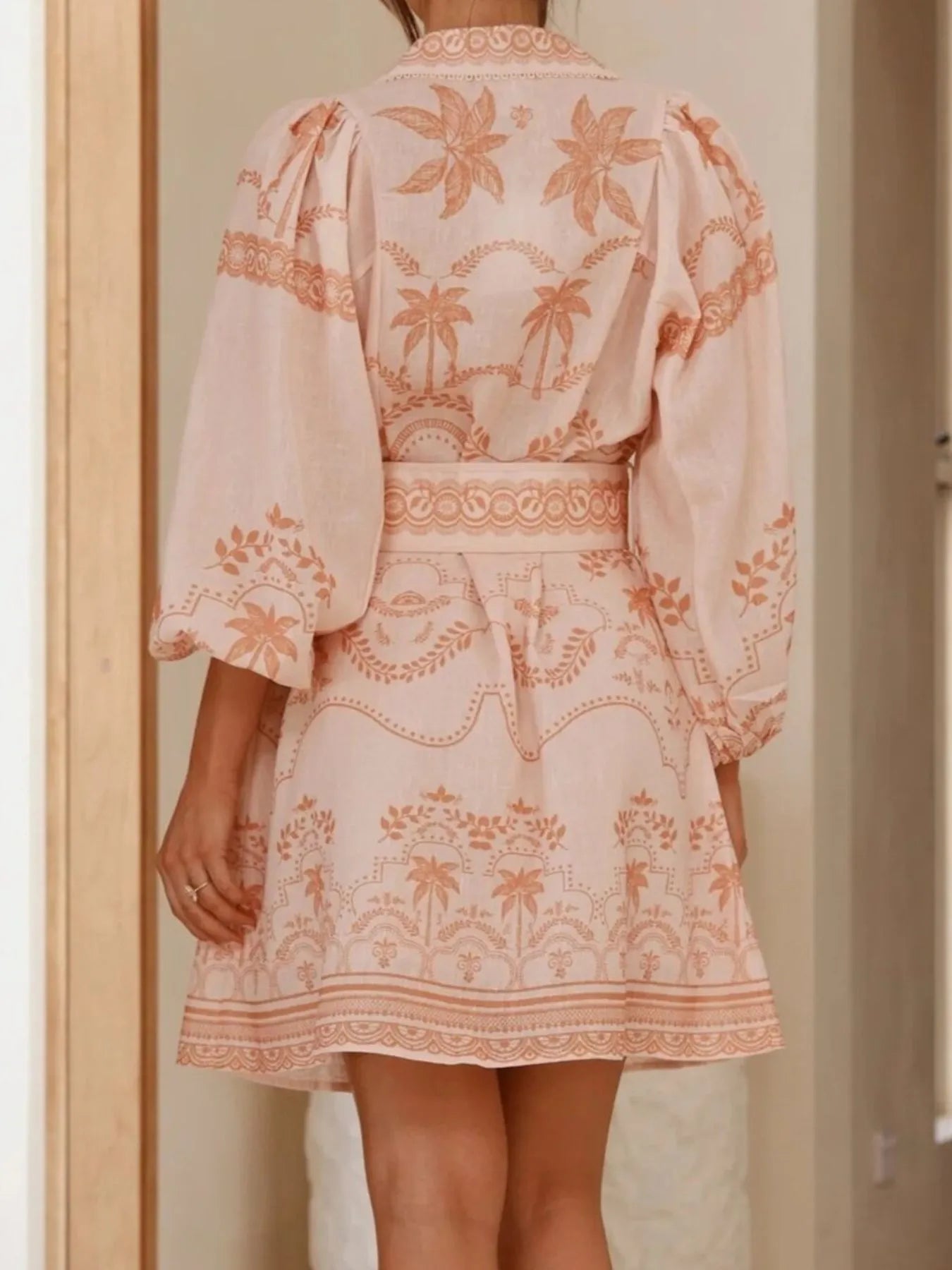 Printed Button Down Shirt Dress with Belt-Dresses-Trendsi-[option4]-[option5]-[option6]-[option7]-[option8]-Shop-Boutique-Clothing-for-Women-Online