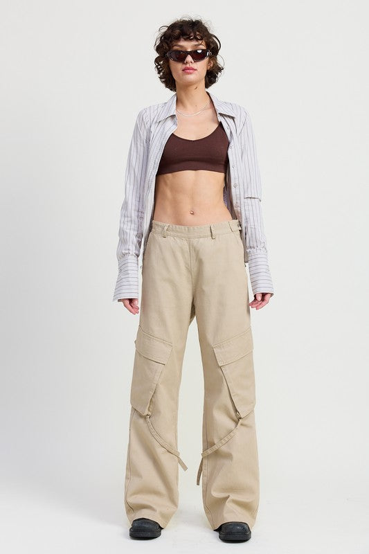 CARGO PANTS WITH POCKET DETAIL-Emory Park-LIGHT KHAKI-S-[option4]-[option5]-[option6]-[option7]-[option8]-Shop-Boutique-Clothing-for-Women-Online