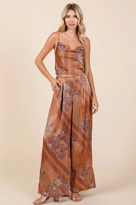 Mittoshop Paisley Patchwork Print Satin Cowl Neck Crop Cami-Tank Tops & Camis-Trendsi-[option4]-[option5]-[option6]-[option7]-[option8]-Shop-Boutique-Clothing-for-Women-Online