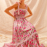 SO ME Floral Maxi Dress With Ribbon Tie Lace Strap-Dresses-Trendsi-[option4]-[option5]-[option6]-[option7]-[option8]-Shop-Boutique-Clothing-for-Women-Online