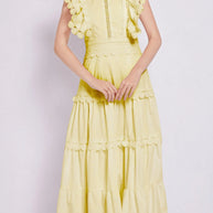 Sleeveless Ruffled Tiered Dress with Embroidered Trim-dresses-Trendsi-Yellow-M-[option4]-[option5]-[option6]-[option7]-[option8]-Shop-Boutique-Clothing-for-Women-Online