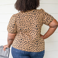 Spotted Animal Print Blouse-Womens-Ave Shops-[option4]-[option5]-[option6]-[option7]-[option8]-Shop-Boutique-Clothing-for-Women-Online