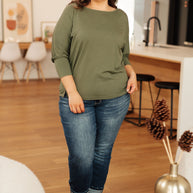 A Day Together Long Sleeve Top in Olive-Tops-Ave Shops-[option4]-[option5]-[option6]-[option7]-[option8]-Shop-Boutique-Clothing-for-Women-Online