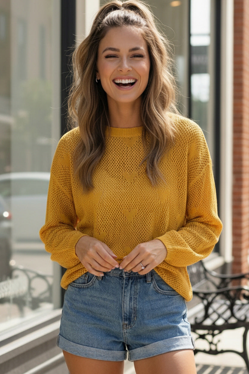 Heart of Gold Lightweight Knit-And The Why-[option4]-[option5]-[option6]-[option7]-[option8]-Shop-Boutique-Clothing-for-Women-Online