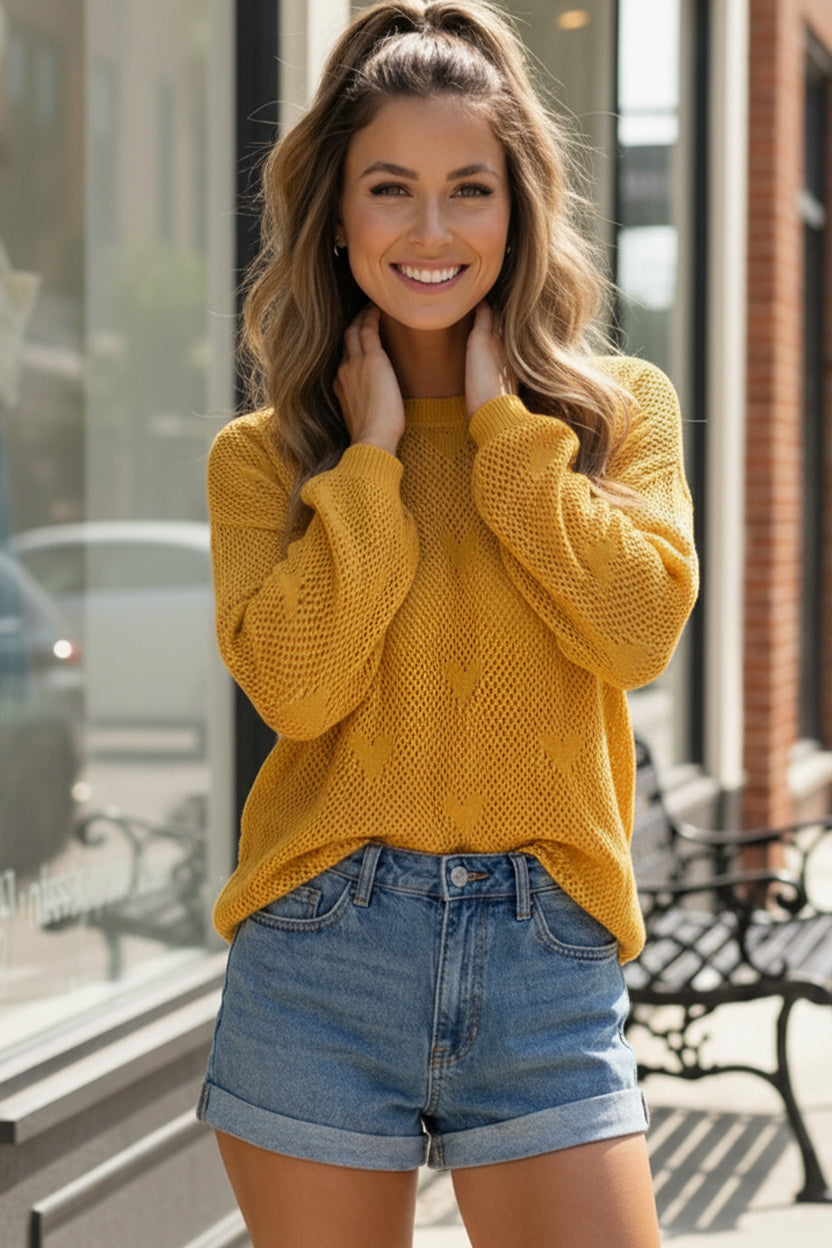 Heart of Gold Lightweight Knit-And The Why-[option4]-[option5]-[option6]-[option7]-[option8]-Shop-Boutique-Clothing-for-Women-Online
