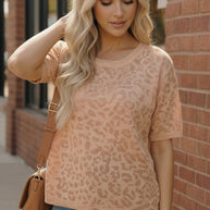 Blush Safari Knit Tee-And The Why-[option4]-[option5]-[option6]-[option7]-[option8]-Shop-Boutique-Clothing-for-Women-Online