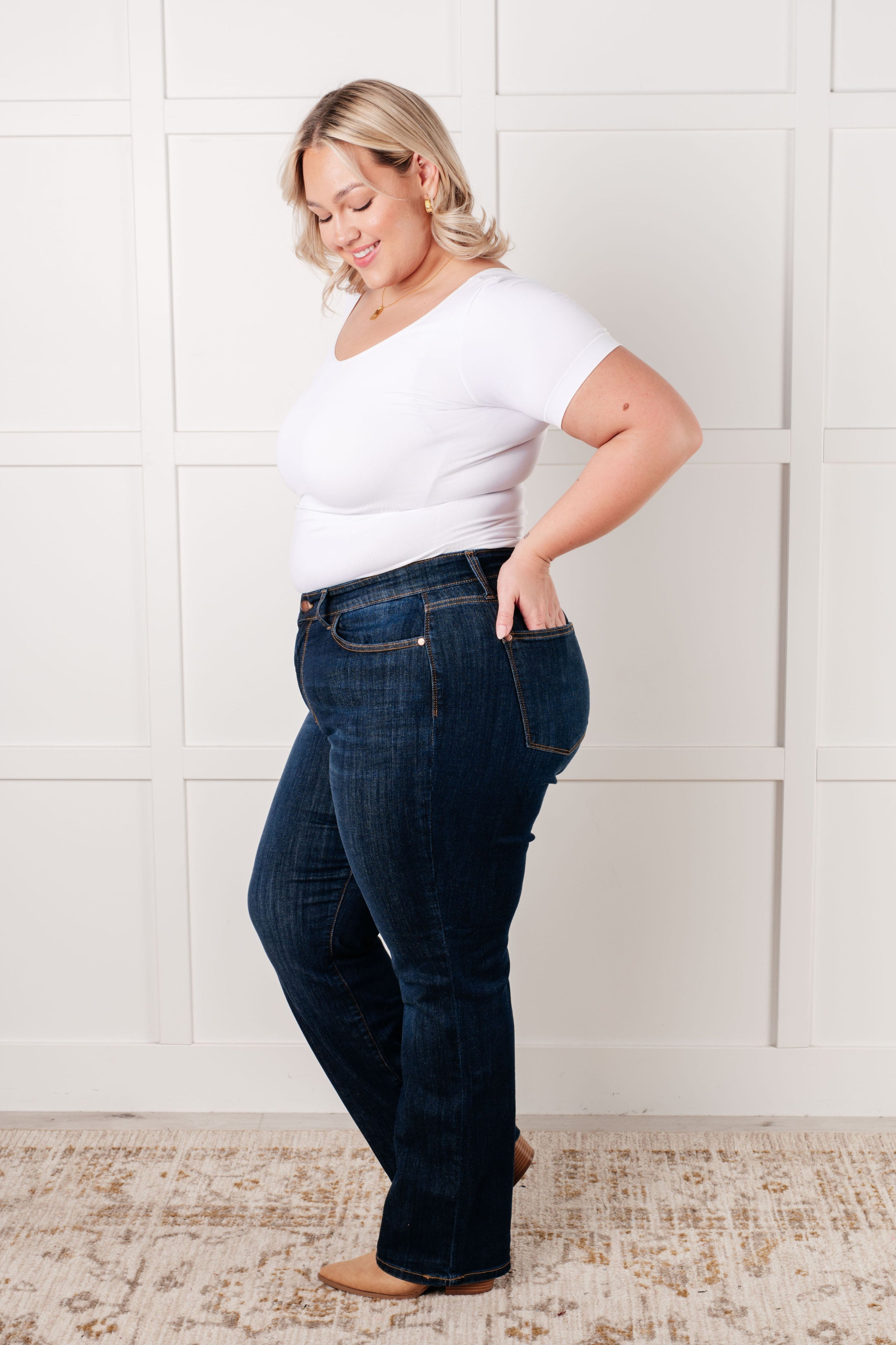 Judy Blue Alaina High Rise Classic Straight Jeans-Denim-Ave Shops-[option4]-[option5]-[option6]-[option7]-[option8]-Shop-Boutique-Clothing-for-Women-Online