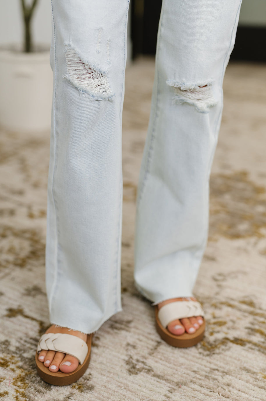 Judy Blue Alyse Mid Rise Destroy & Fray Hem Bootcut-Womens-Ave Shops-[option4]-[option5]-[option6]-[option7]-[option8]-Shop-Boutique-Clothing-for-Women-Online