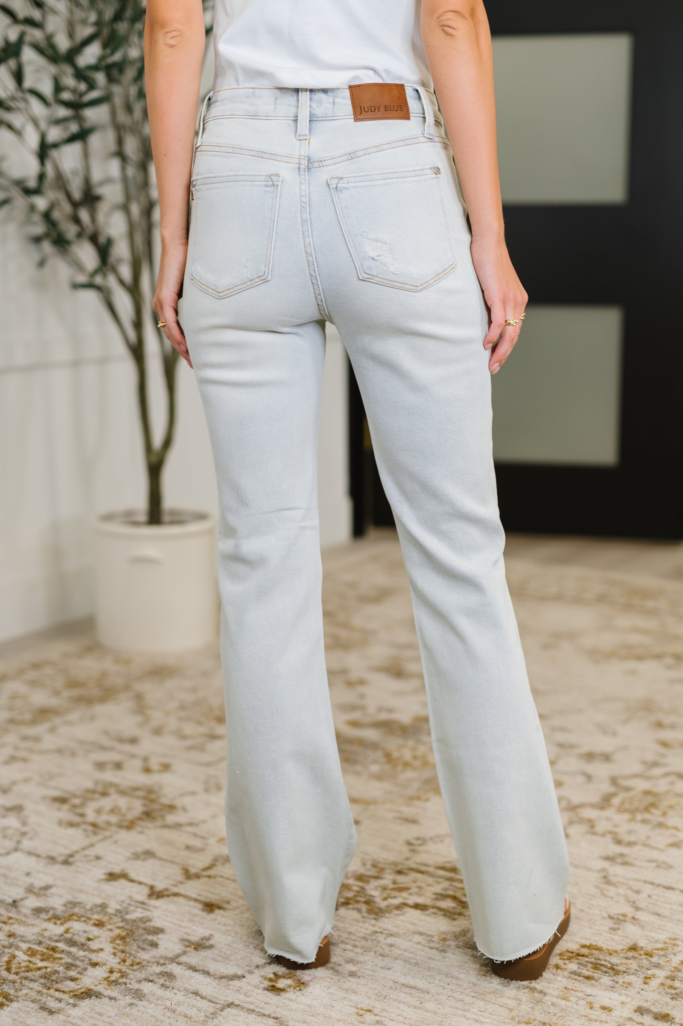 Judy Blue Alyse Mid Rise Destroy & Fray Hem Bootcut-Womens-Ave Shops-[option4]-[option5]-[option6]-[option7]-[option8]-Shop-Boutique-Clothing-for-Women-Online