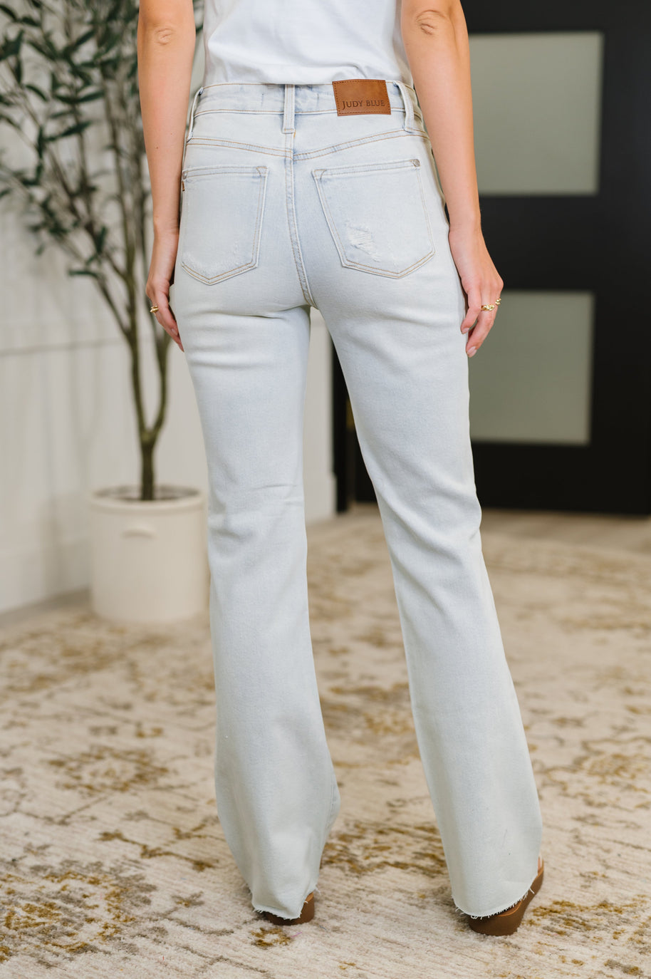 Judy Blue Alyse Mid Rise Destroy & Fray Hem Bootcut-Womens-Ave Shops-[option4]-[option5]-[option6]-[option7]-[option8]-Shop-Boutique-Clothing-for-Women-Online