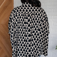 Art Deco Button Up Blouse-Tops-Ave Shops-[option4]-[option5]-[option6]-[option7]-[option8]-Shop-Boutique-Clothing-for-Women-Online