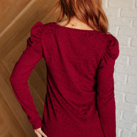 Ask A Question Ruched Sleeve Top-Tops-Ave Shops-[option4]-[option5]-[option6]-[option7]-[option8]-Shop-Boutique-Clothing-for-Women-Online