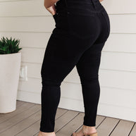 Judy Blue Audrey High Rise Control Top Classic Skinny Jeans in Black-Denim-Ave Shops-[option4]-[option5]-[option6]-[option7]-[option8]-Shop-Boutique-Clothing-for-Women-Online