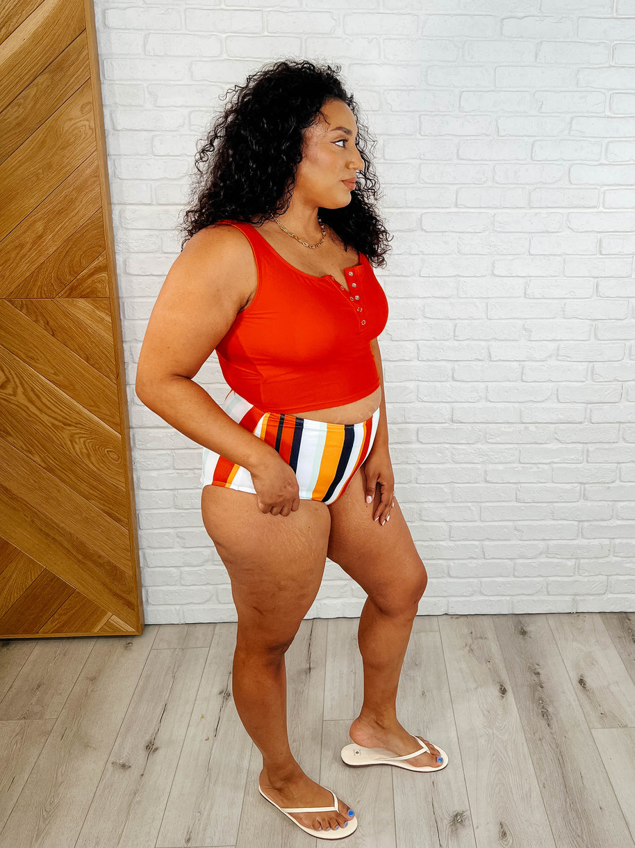 Bermuda Stripe Bottoms in Red-Swimwear-Ave Shops-[option4]-[option5]-[option6]-[option7]-[option8]-Shop-Boutique-Clothing-for-Women-Online