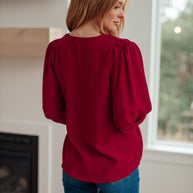Back in Business V-Neck Blouse-Blouses-Ave Shops-[option4]-[option5]-[option6]-[option7]-[option8]-Shop-Boutique-Clothing-for-Women-Online