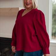 Back in Business V-Neck Blouse-Blouses-Ave Shops-[option4]-[option5]-[option6]-[option7]-[option8]-Shop-Boutique-Clothing-for-Women-Online
