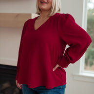 Back in Business V-Neck Blouse-Blouses-Ave Shops-[option4]-[option5]-[option6]-[option7]-[option8]-Shop-Boutique-Clothing-for-Women-Online