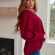 Back in Business V-Neck Blouse-Blouses-Ave Shops-[option4]-[option5]-[option6]-[option7]-[option8]-Shop-Boutique-Clothing-for-Women-Online