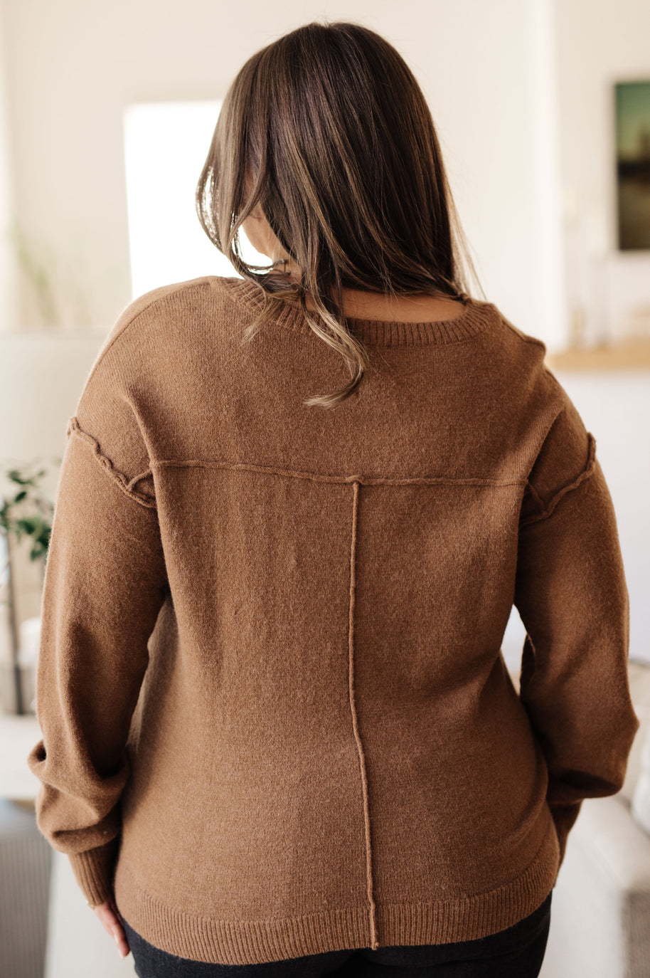 Back to Life V-Neck Sweater in Mocha-Tops-Ave Shops-[option4]-[option5]-[option6]-[option7]-[option8]-Shop-Boutique-Clothing-for-Women-Online