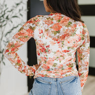 Barely Behaving Floral Print Layering Top in Coral-Womens-Ave Shops-[option4]-[option5]-[option6]-[option7]-[option8]-Shop-Boutique-Clothing-for-Women-Online