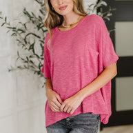 Zenana Basically Flowing Dolman Sleeve Top in Hot Pink-Womens-Ave Shops-[option4]-[option5]-[option6]-[option7]-[option8]-Shop-Boutique-Clothing-for-Women-Online