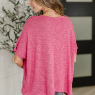 Zenana Basically Flowing Dolman Sleeve Top in Hot Pink-Womens-Ave Shops-[option4]-[option5]-[option6]-[option7]-[option8]-Shop-Boutique-Clothing-for-Women-Online