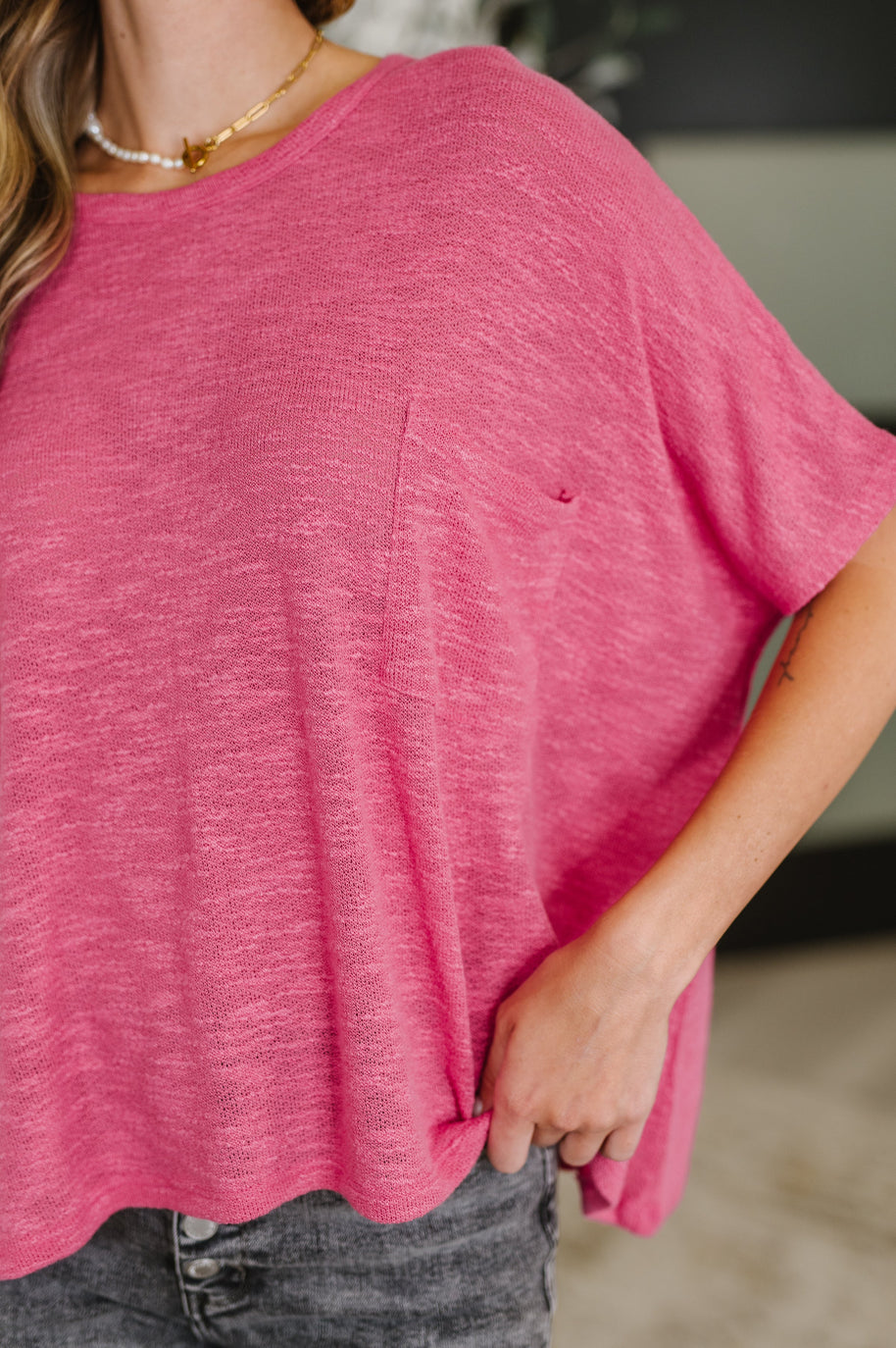 Zenana Basically Flowing Dolman Sleeve Top in Hot Pink-Womens-Ave Shops-[option4]-[option5]-[option6]-[option7]-[option8]-Shop-Boutique-Clothing-for-Women-Online