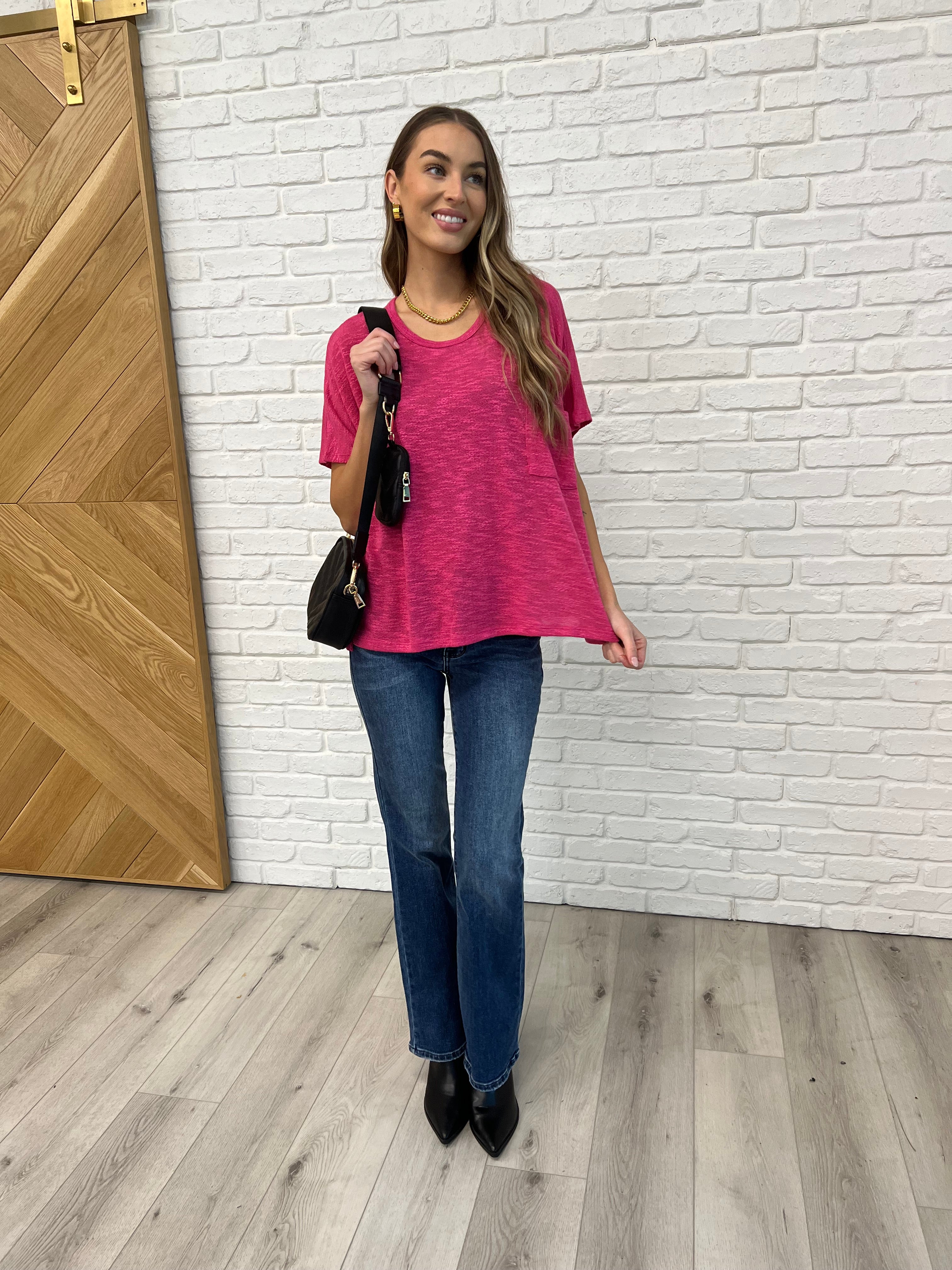 Zenana Basically Flowing Dolman Sleeve Top in Hot Pink-Womens-Ave Shops-[option4]-[option5]-[option6]-[option7]-[option8]-Shop-Boutique-Clothing-for-Women-Online