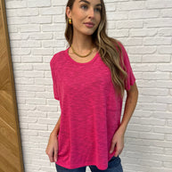 Zenana Basically Flowing Dolman Sleeve Top in Hot Pink-Womens-Ave Shops-[option4]-[option5]-[option6]-[option7]-[option8]-Shop-Boutique-Clothing-for-Women-Online
