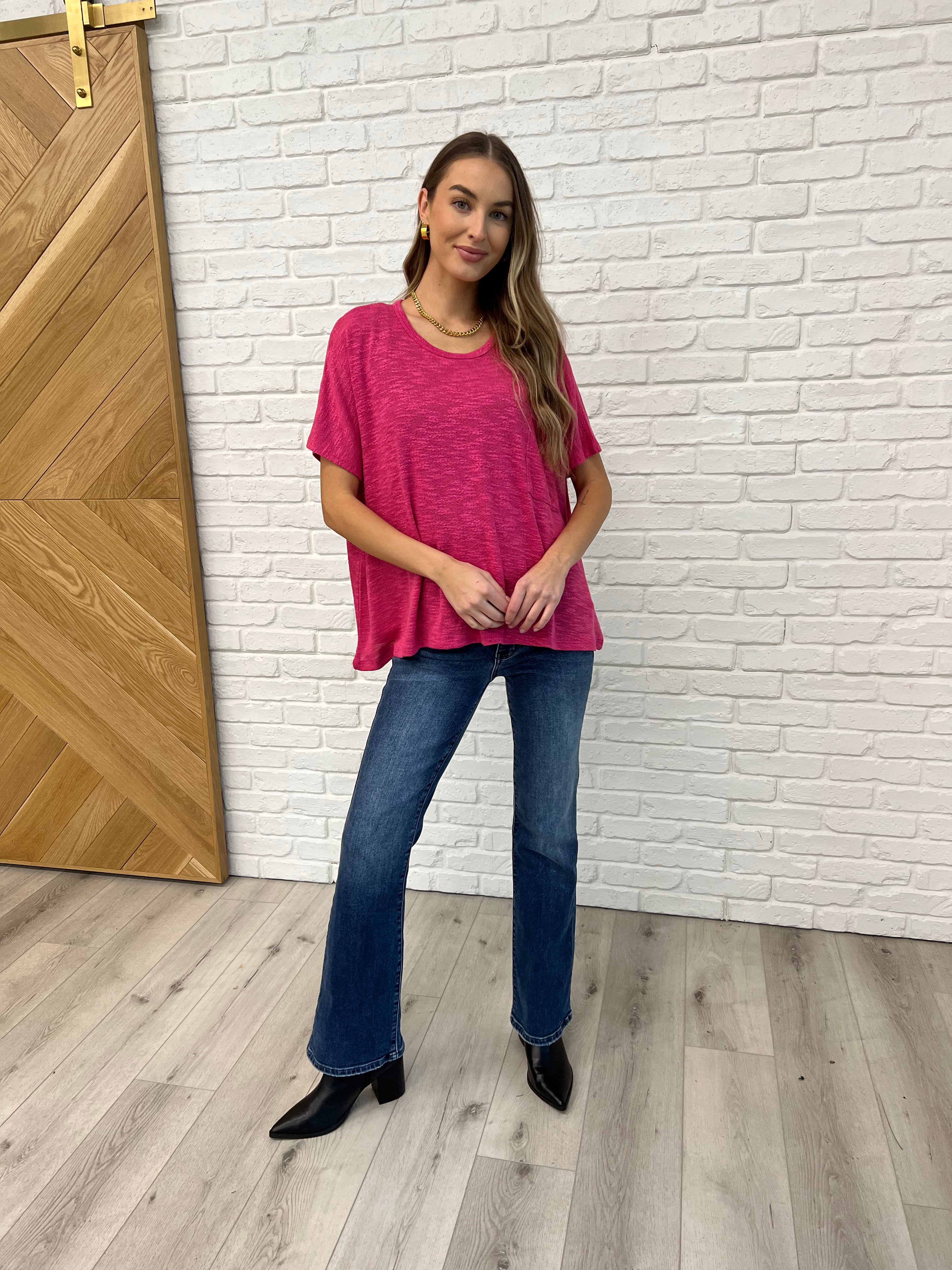Zenana Basically Flowing Dolman Sleeve Top in Hot Pink-Womens-Ave Shops-[option4]-[option5]-[option6]-[option7]-[option8]-Shop-Boutique-Clothing-for-Women-Online
