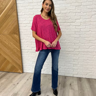 Zenana Basically Flowing Dolman Sleeve Top in Hot Pink-Womens-Ave Shops-[option4]-[option5]-[option6]-[option7]-[option8]-Shop-Boutique-Clothing-for-Women-Online