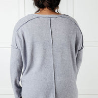 Zenana Basically Freezing Brushed Hacci Top in Heather Grey-Tops-Ave Shops-[option4]-[option5]-[option6]-[option7]-[option8]-Shop-Boutique-Clothing-for-Women-Online