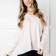 Zenana Basically Freezing Brushed Hacci Top in Sand Beige-Tops-Ave Shops-[option4]-[option5]-[option6]-[option7]-[option8]-Shop-Boutique-Clothing-for-Women-Online