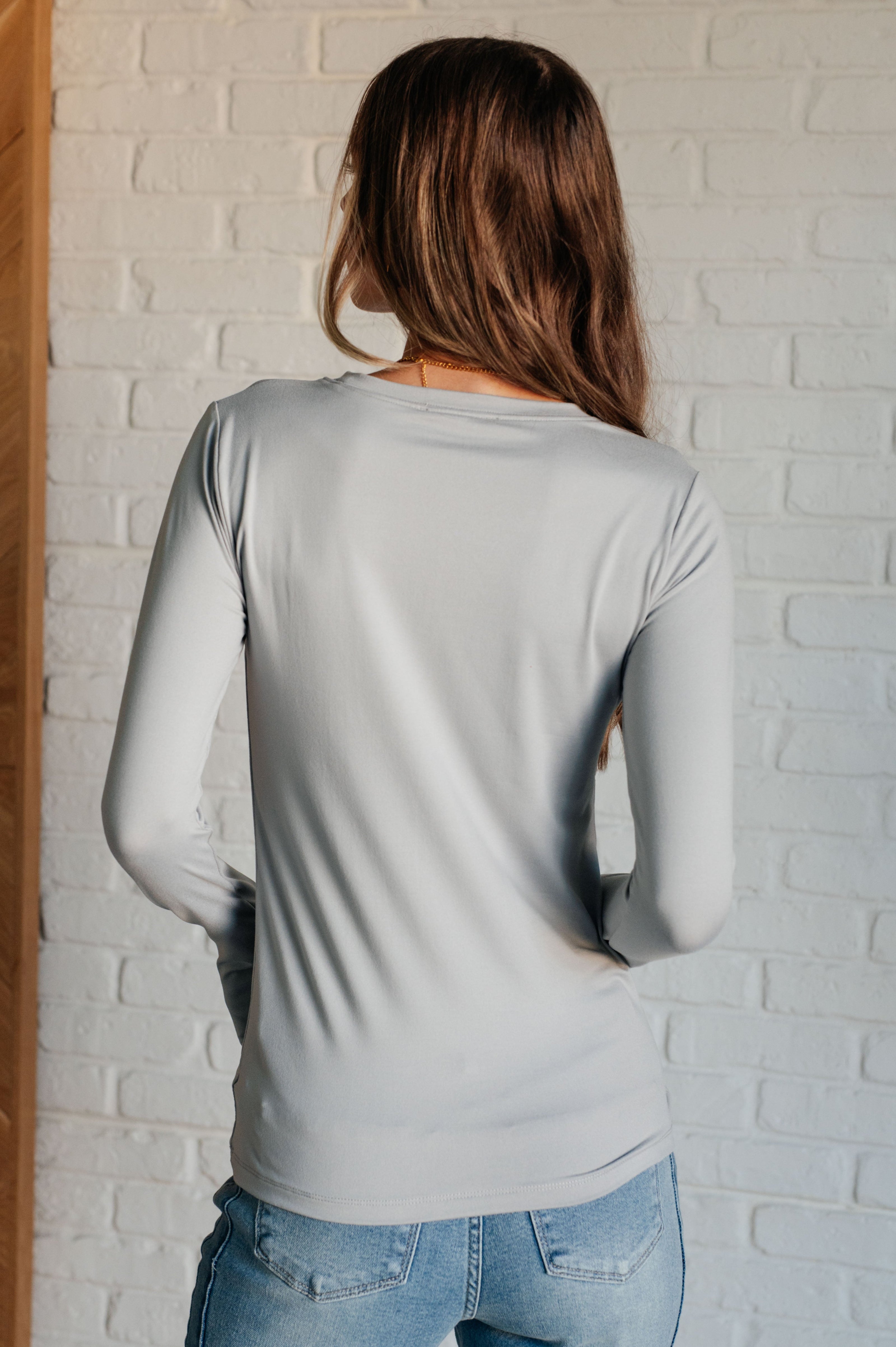 Zenana Basically Perfect Brushed Microfiber Tee in Light Grey-Tops-Ave Shops-[option4]-[option5]-[option6]-[option7]-[option8]-Shop-Boutique-Clothing-for-Women-Online