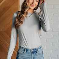 Zenana Basically Perfect Brushed Microfiber Tee in Light Grey-Tops-Ave Shops-[option4]-[option5]-[option6]-[option7]-[option8]-Shop-Boutique-Clothing-for-Women-Online
