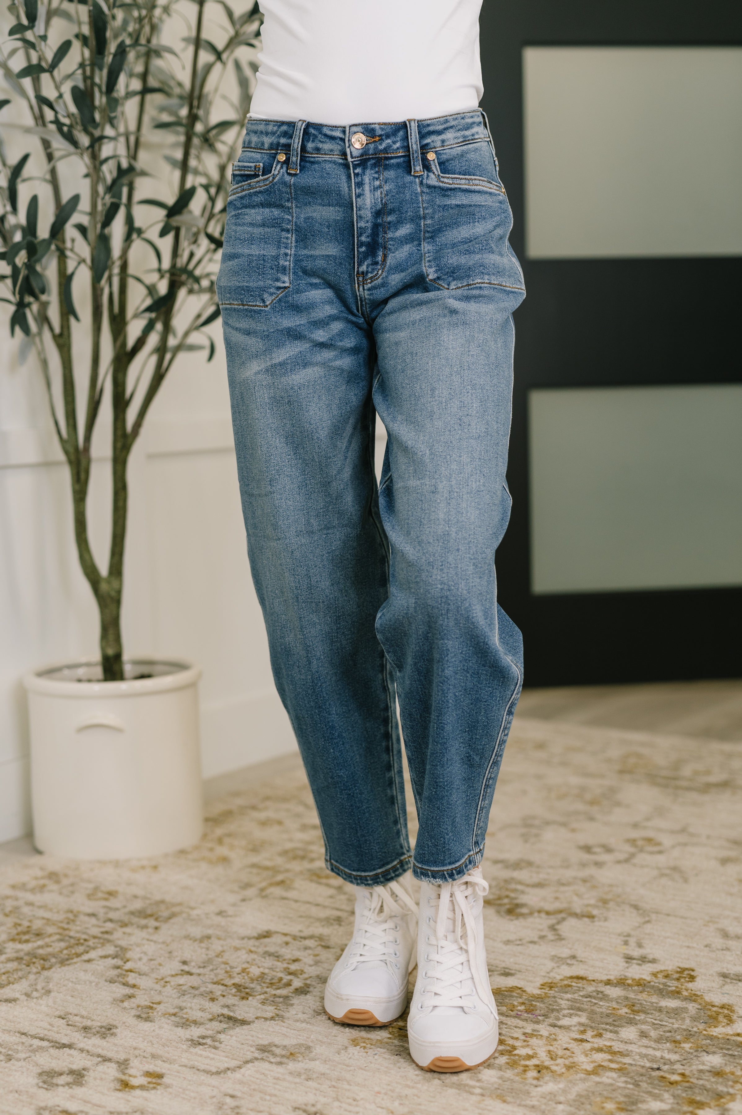 Bella High Waist Soft Barrel Stitch Thru Pocket-Womens-Ave Shops-[option4]-[option5]-[option6]-[option7]-[option8]-Shop-Boutique-Clothing-for-Women-Online