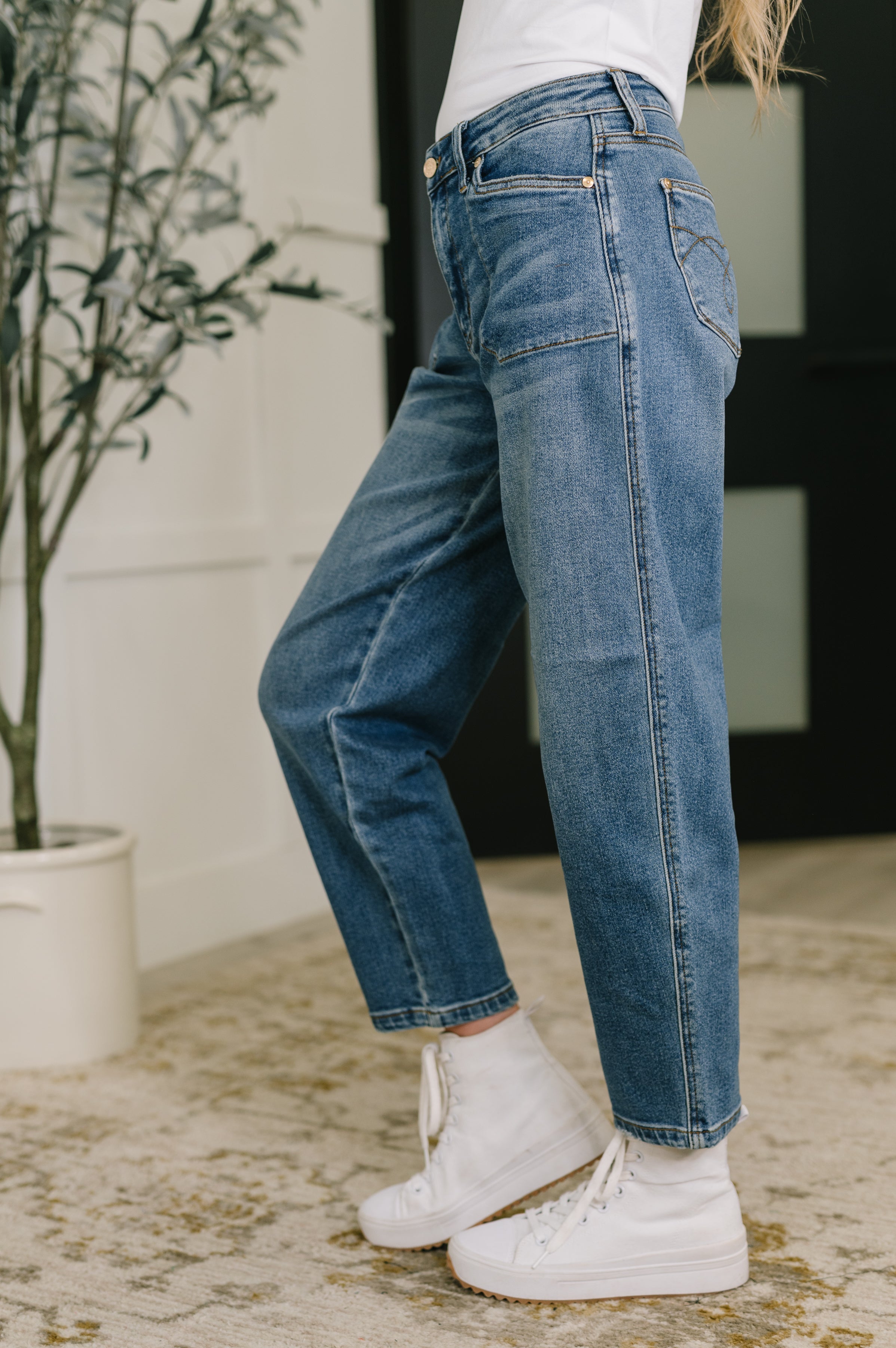 Bella High Waist Soft Barrel Stitch Thru Pocket-Womens-Ave Shops-[option4]-[option5]-[option6]-[option7]-[option8]-Shop-Boutique-Clothing-for-Women-Online