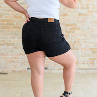 Judy Blue Bentli High Rise Side Tie Denim Skort in Black-Denim-Ave Shops-[option4]-[option5]-[option6]-[option7]-[option8]-Shop-Boutique-Clothing-for-Women-Online