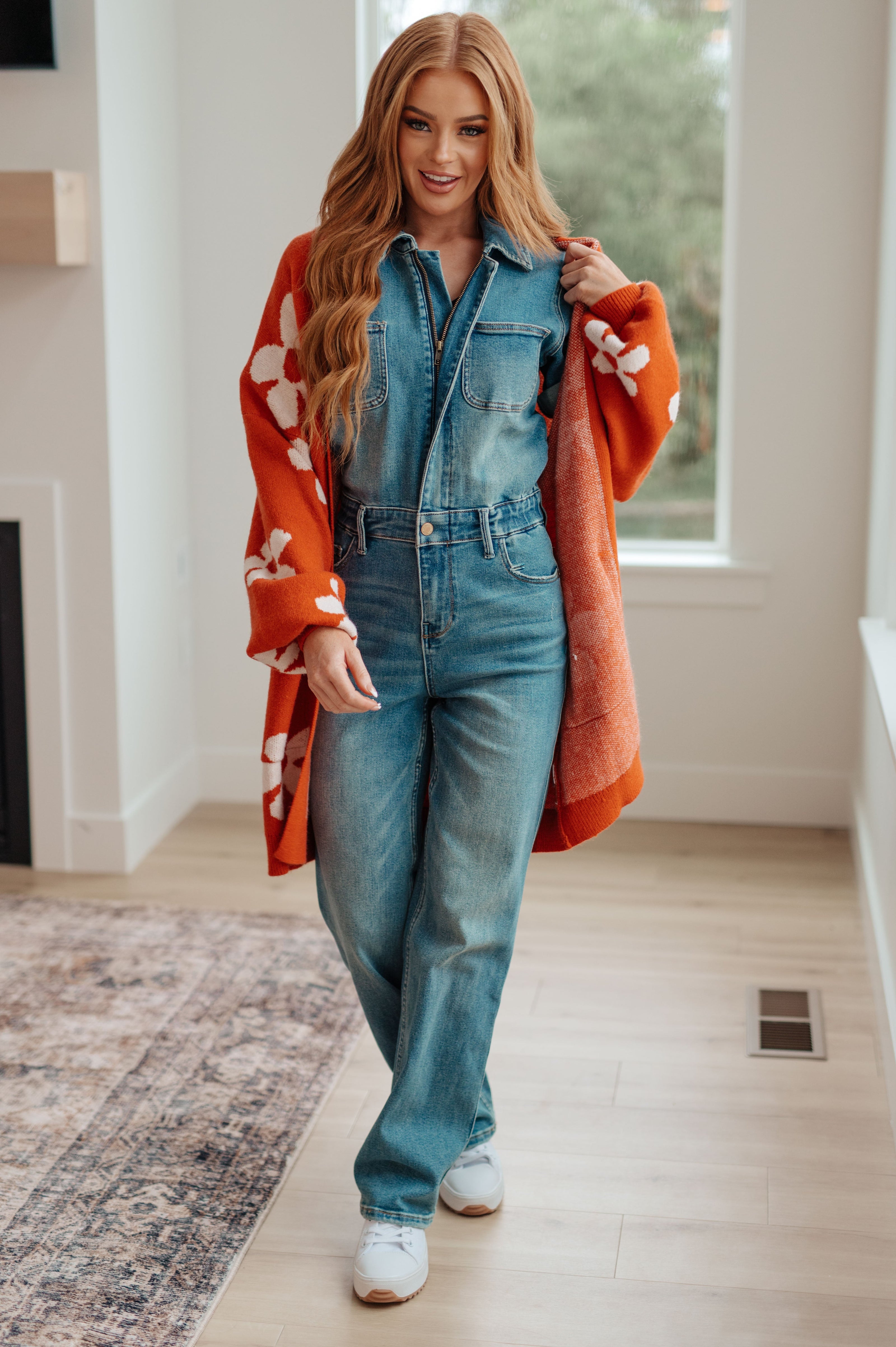 Enough Anyways Floral Cardigan in Burnt Orange-Layers-Ave Shops-[option4]-[option5]-[option6]-[option7]-[option8]-Shop-Boutique-Clothing-for-Women-Online