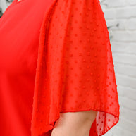 Best Of My Love Short Sleeve Blouse In Red-Womens-Ave Shops-[option4]-[option5]-[option6]-[option7]-[option8]-Shop-Boutique-Clothing-for-Women-Online