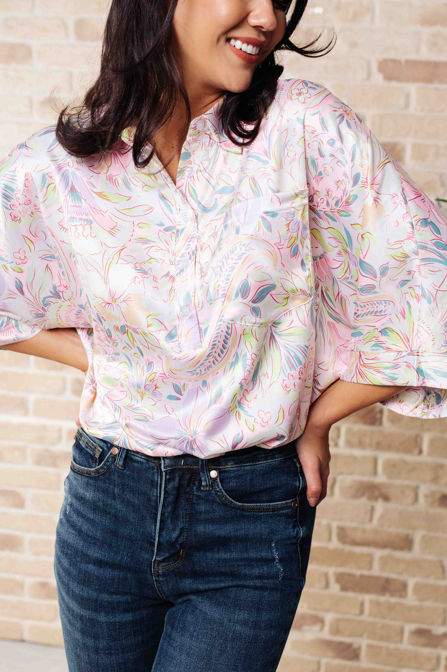 Blissful Botanicals Blouse-Tops-Ave Shops-[option4]-[option5]-[option6]-[option7]-[option8]-Shop-Boutique-Clothing-for-Women-Online